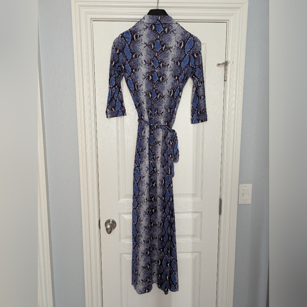 DVF Maxi Wrap Dress Python  Abigail Wrap